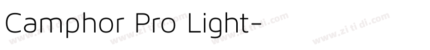 Camphor Pro Light字体转换
